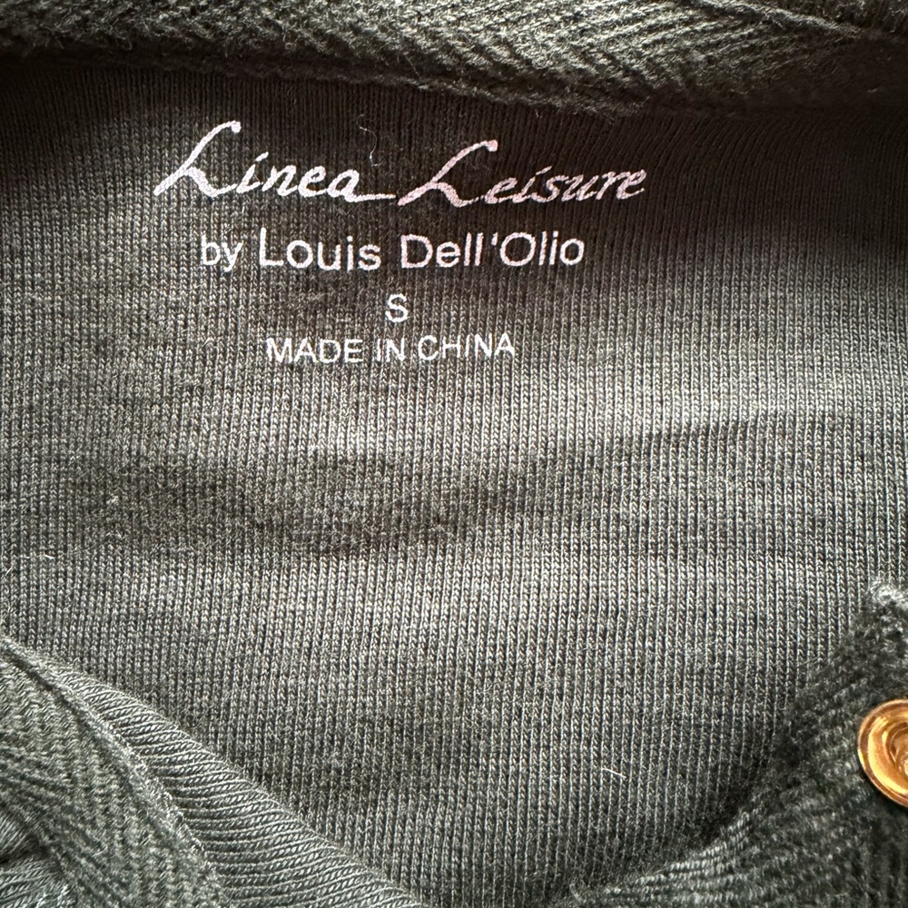 Linea Leisure Louis Dell'Olio Long Dk Green Cotton Hoodie Jacket SMALL PTP 21” - Picture 7 of 10